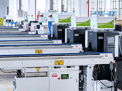 CNC machining centres turning precision nail gun parts at the NailTask factory