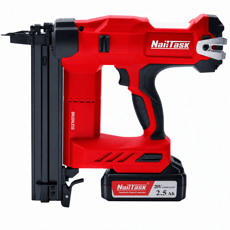 NailTask DCCN80-ST38L 20V cordless brushless ST38 concrete T-nailer with 97-nail magazine