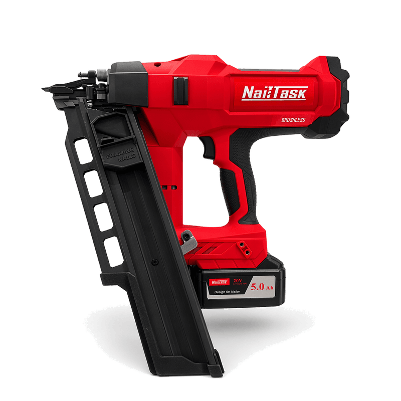 NailTask DCFN110-2190 20V cordless brushless 21-degree framing nailer for structural timber